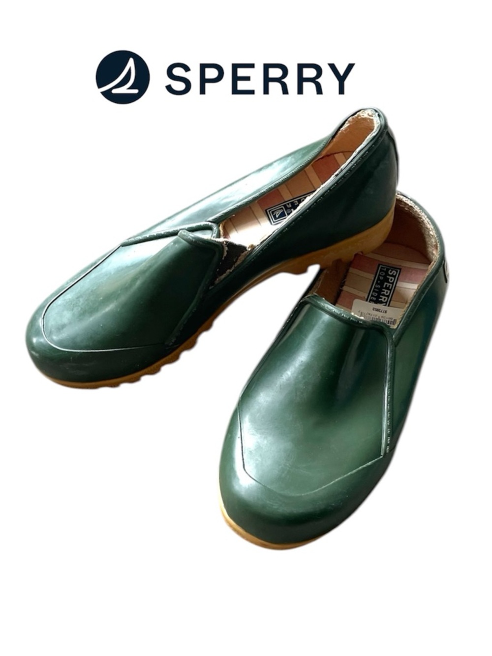 Sperry Top-Side Rubber Rain Shoe Slip-Ons Womens Size 7